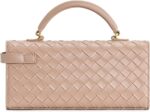 Styloobag - Woven Vegan Leather Top Handle Bag with Gold-Tone Lock Closure - Image 3