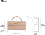 Styloobag - Woven Vegan Leather Top Handle Bag with Gold-Tone Lock Closure - Image 2